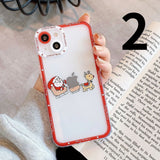 Christmas Santa Claus Deer Elk Clear Soft Camera Lens Protection iPhone Case