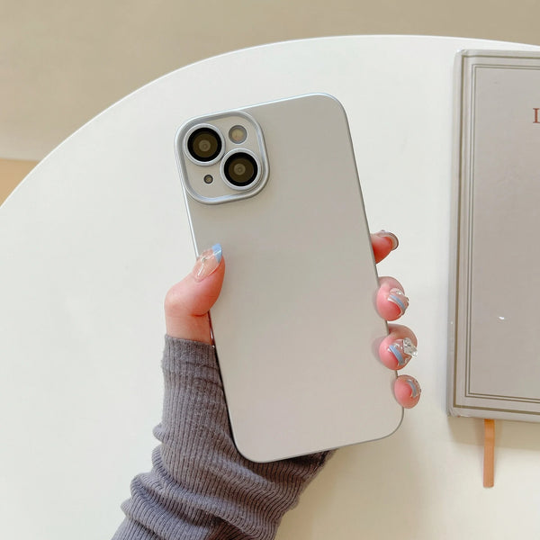Solid Color Camera Lens Protection Soft iPhone Case