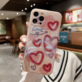 Blue-ray Love Heart Diamend Shockproof Soft iPhone Case