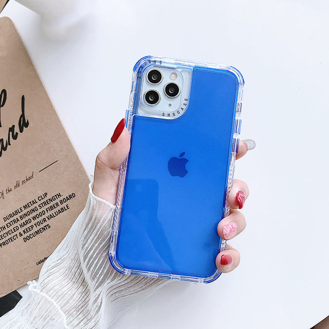 Candy Color Shockproof Bumper Soft Phone Case Back Cover for iPhone