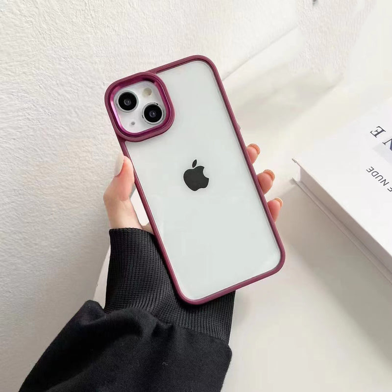 Solid Color Shockproof Clear Soft iPhone Case