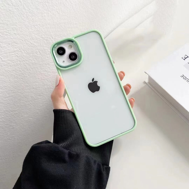 Solid Color Shockproof Clear Soft iPhone Case