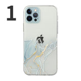 Fashion Marble Camera Lens Protection Shockproof Clear Soft iPhone Case
