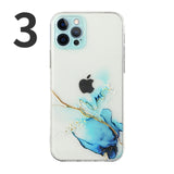 Fashion Marble Camera Lens Protection Shockproof Clear Soft iPhone Case