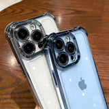 Crystal Electroplated Bumper Corner Protection Transparent Clear Soft Shockproof Cover Phone Case