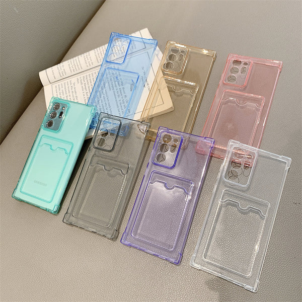 Card Holder Wallet Clear Silicone Samsung Case