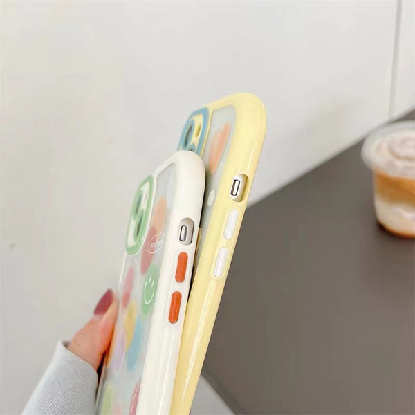 Cute Loveheart Camera Len Protector Silicone Shockproof Soft iPhone Case