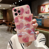 Blue-ray Love Heart Diamend Shockproof Soft iPhone Case