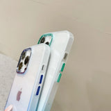 Gradient Color Metal Camera Clear Soft iPhone Case