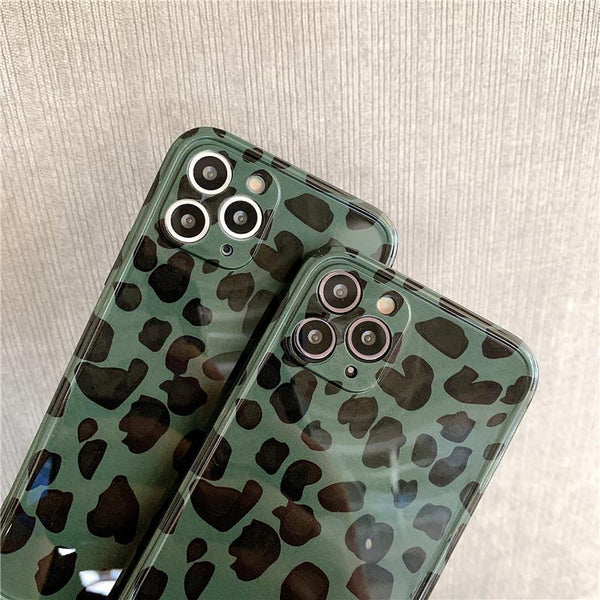 Leopard Print Full Body Protective Soft Phone Case Back Cover for iPhone