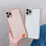 Luxury Solid Color Electroplating Soft Phone Case Back Cover for iPhone