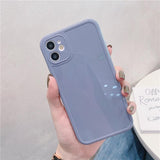 Simple Solid Color Soft Phone Case Back Cover for iPhone