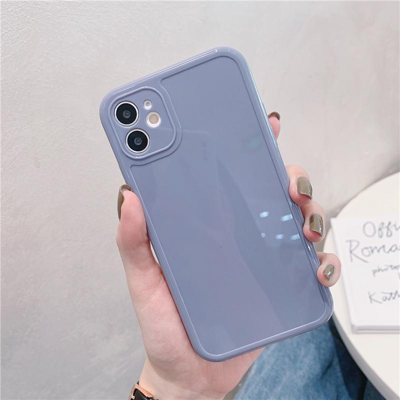 Simple Solid Color Soft Phone Case Back Cover for iPhone