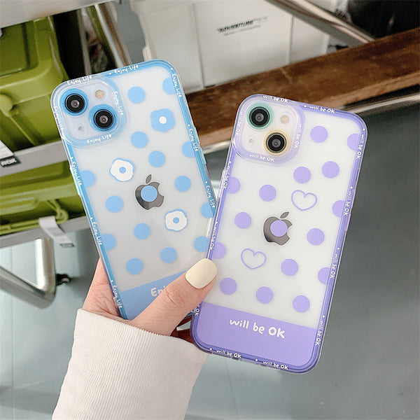 Wave Point Camera Lens Protective Shockproof Soft iPhone Case