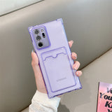 Card Holder Wallet Clear Silicone Samsung Case