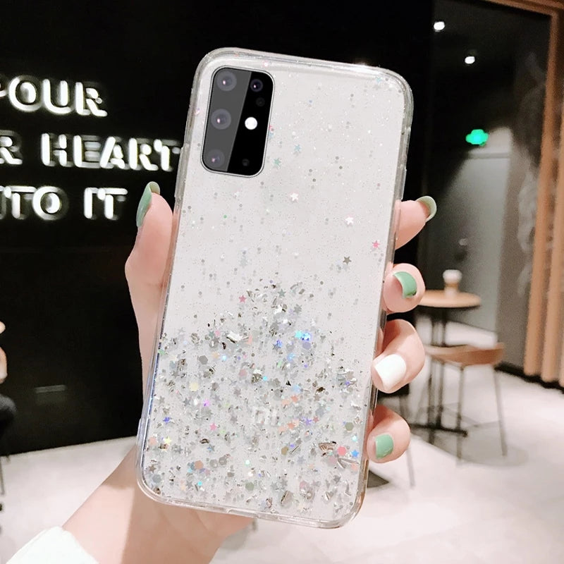 Luxury Glitter Star Clear Samsung Case