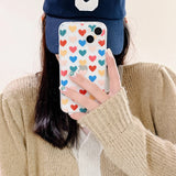 Cute Love Heart Clear Soft iPhone Case