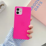 Candy Color Square Silicone iPhone Case