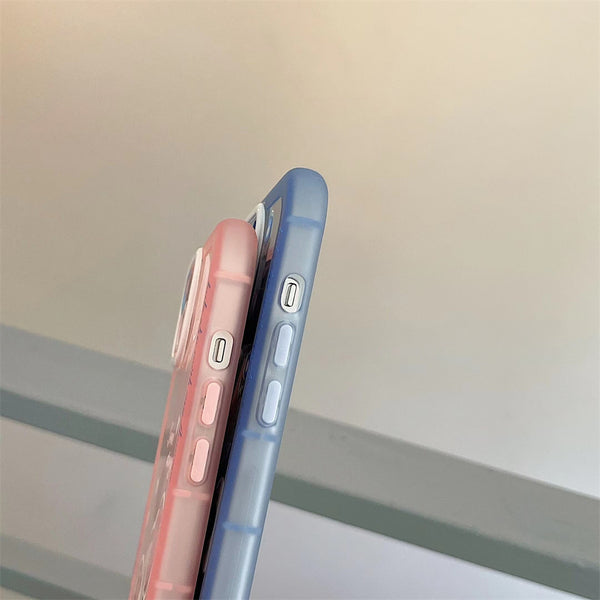 Cartoon Flower Painting Shockproof Clear Soft iPhone Case