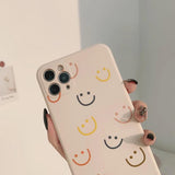 Colorful Fuuny Smiley Silicone Soft Phone Case Back Cover for iPhone