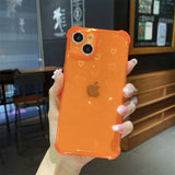 Luxury Laser Love Heart Clear Silicone Soft iPhone Case