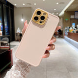 Candy Color Plating Camera Lens Protection Soft iPhone Case