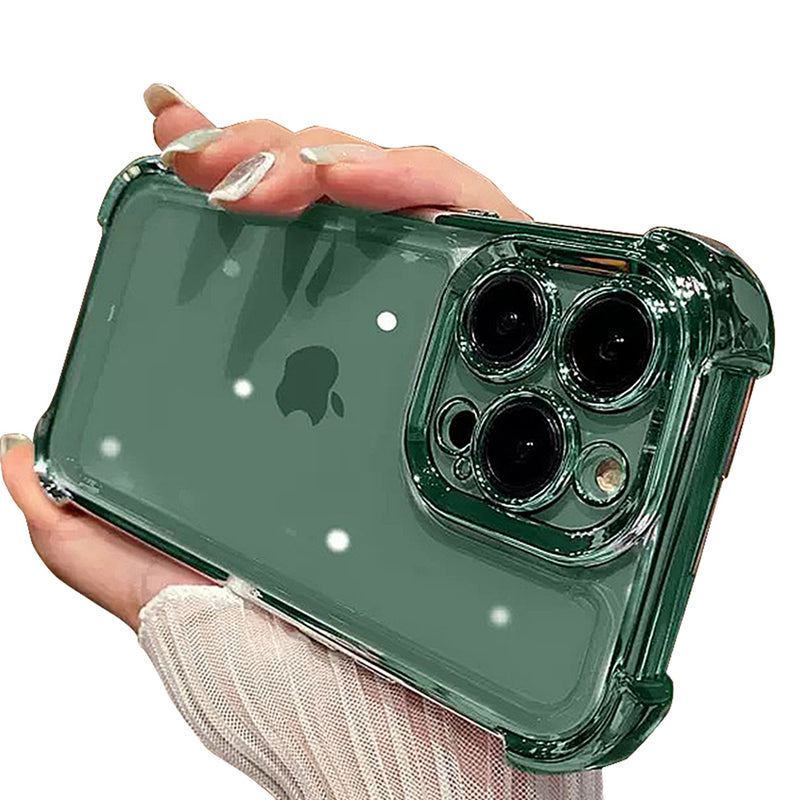 Crystal Electroplated Bumper Corner Protection Transparent Clear Soft Shockproof Cover Phone Case