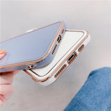 Luxury Solid Color Electroplating Soft Phone Case Back Cover for iPhone