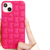 Solid Color Grid Weave Soft iPhone Case
