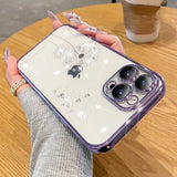 Plating Dandelion Flower Floral Frame Clear Soft iPhone Case