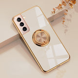 Plating Silicone With Ring Holder Stand Samsung Case