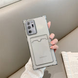 Card Holder Wallet Clear Silicone Samsung Case