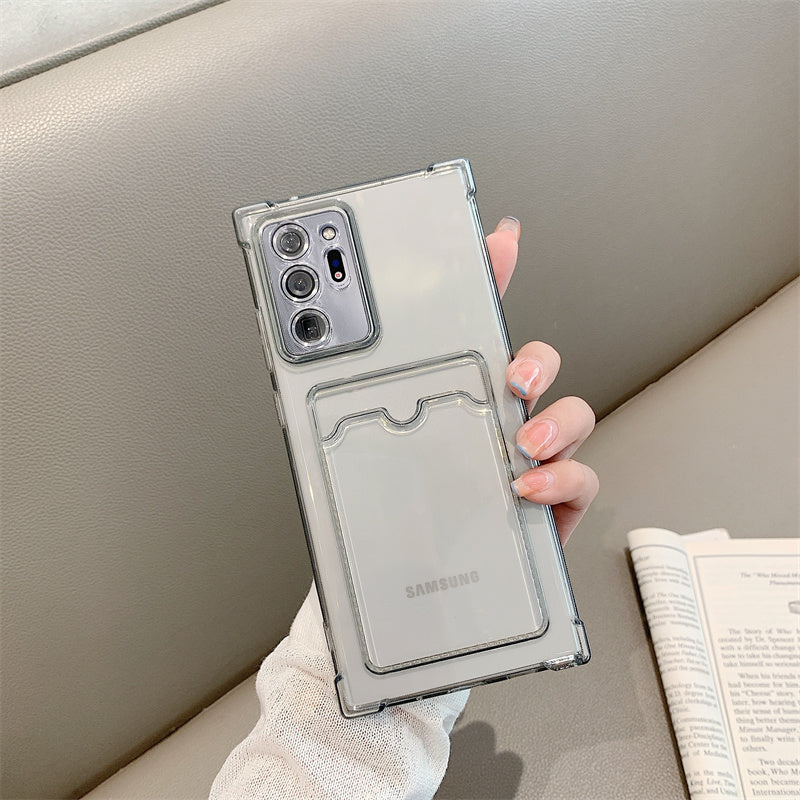 Card Holder Wallet Clear Silicone Samsung Case
