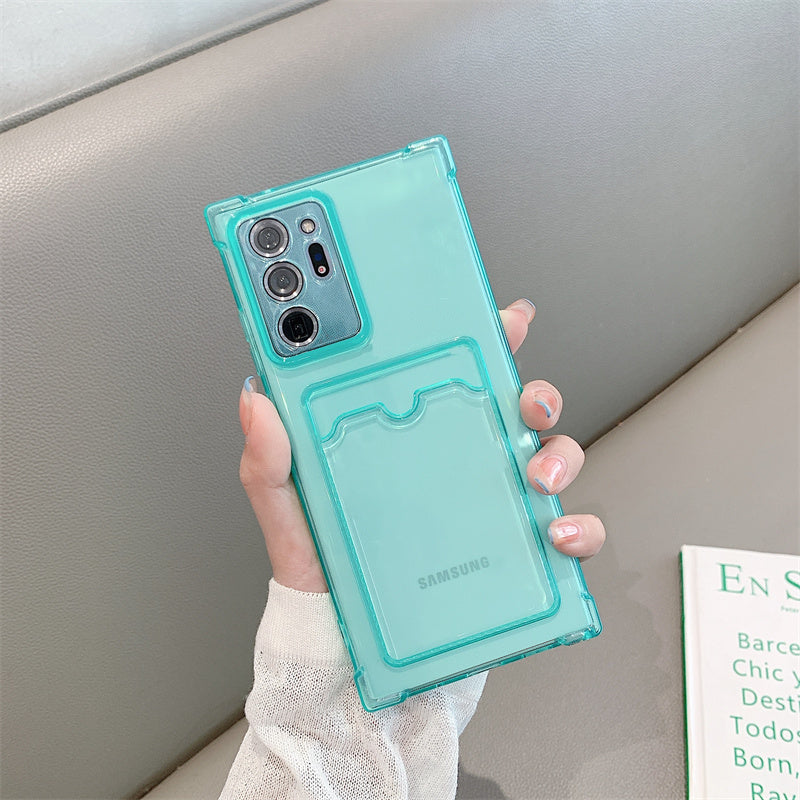 Card Holder Wallet Clear Silicone Samsung Case