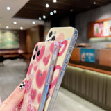 Blue-ray Love Heart Diamend Shockproof Soft iPhone Case