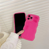 Fuzzy Furry Fluffy Plush Curly Wave Frame Soft iPhone Case