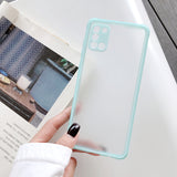 Cute Shockproof Matte Silicone Clear Samsung Case