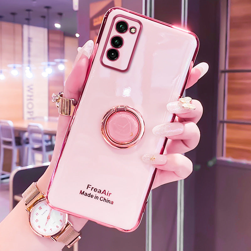 Luxury Plating Ring Holder Stand Silicone Samsung Case