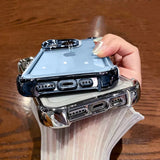 Crystal Electroplated Bumper Corner Protection Transparent Clear Soft Shockproof Cover Phone Case
