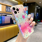 Glitter Bling Sparkling Colorful Star Soft iPhone Case