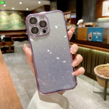 Gradient Glitter Bling Sparkling Clear Soft iPhone Case