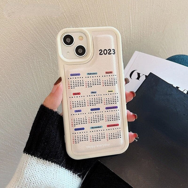 Calendar Pattern Soft iPhone Case