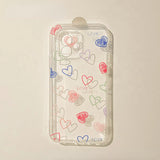 Cute Colorful Love Heart Clear Soft iPhone Case
