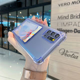 Card Holder Wallet Clear Silicone Samsung Case
