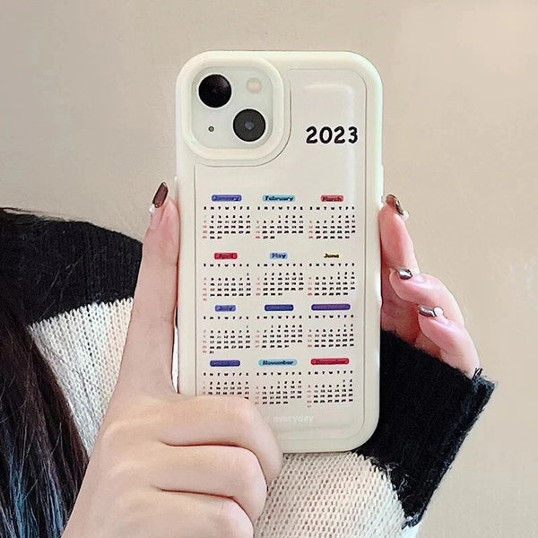 Calendar Pattern Soft iPhone Case
