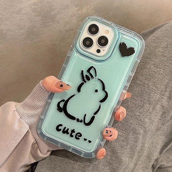 Cute Rabbit Bunny Clear Soft iPhone Case