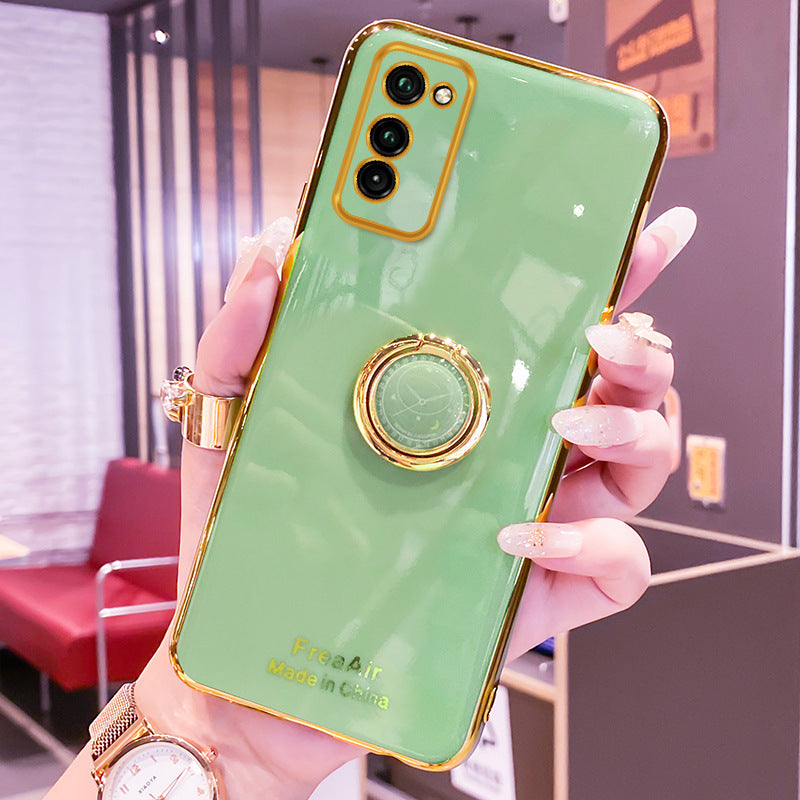 Luxury Plating Ring Holder Stand Silicone Samsung Case