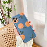 Retro Orange Painting Soft Phone Case Back Cover for iPhone