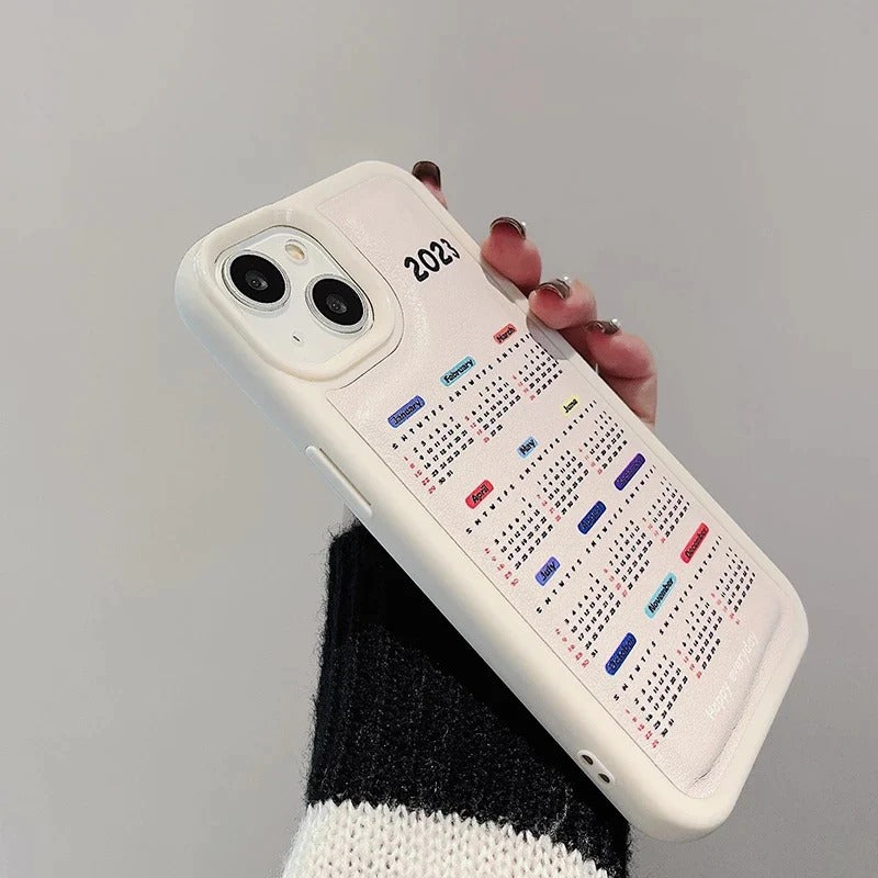Calendar Pattern Soft iPhone Case