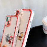 Christmas Santa Claus Deer Elk Clear Soft Camera Lens Protection iPhone Case